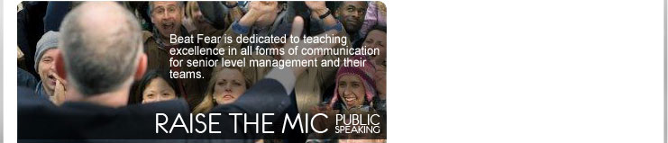 Raise the mic. Beat Fear is dedicated to teaching excellence in all forms of communication.